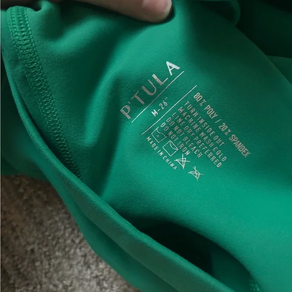 NWT P'tula High-Waist Sierra Green Leggings - Picture 5 of 5